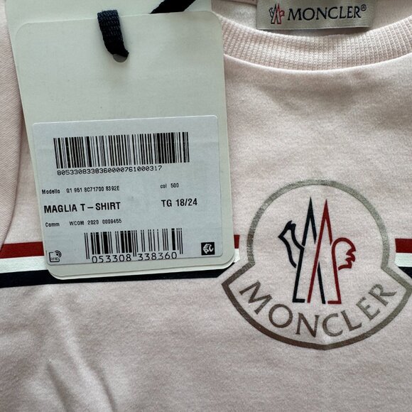 Moncler Girls T-Shirt 18-24 Months - Picture 2 of 2